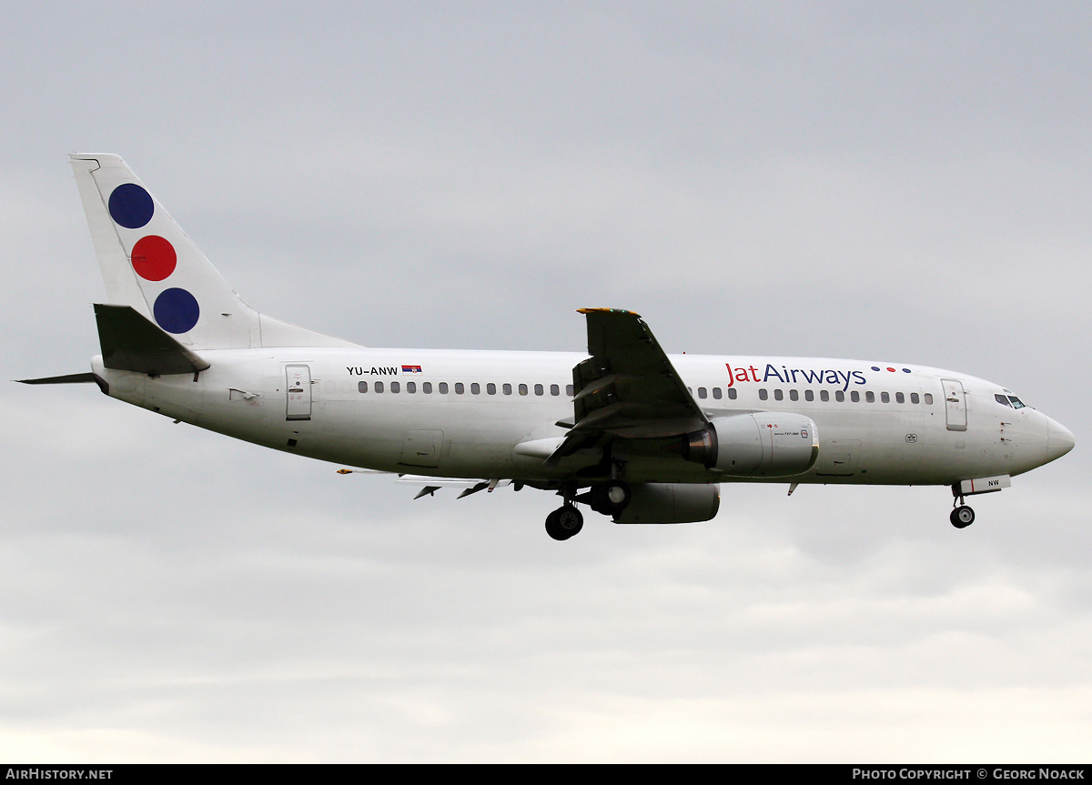 Aircraft Photo of YU-ANW | Boeing 737-3H9 | Jat Airways | AirHistory.net #249854