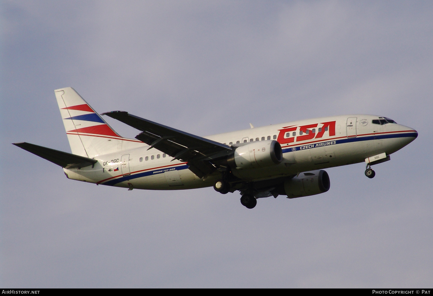 Aircraft Photo of OK-DGC | Boeing 737-5L9 | ČSA - Czech Airlines | AirHistory.net #249966