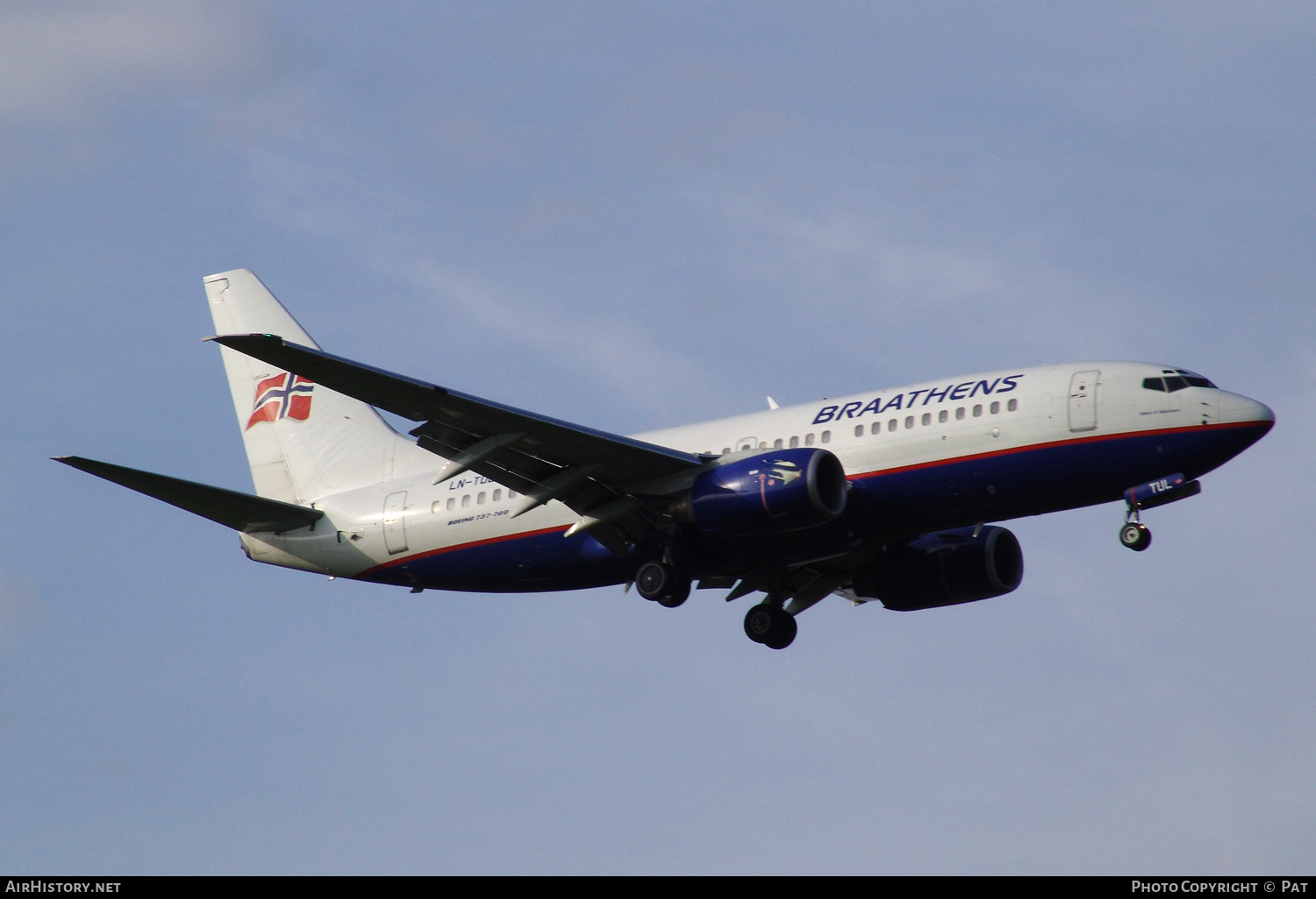 Aircraft Photo of LN-TUL | Boeing 737-705 | Braathens | AirHistory.net #249985