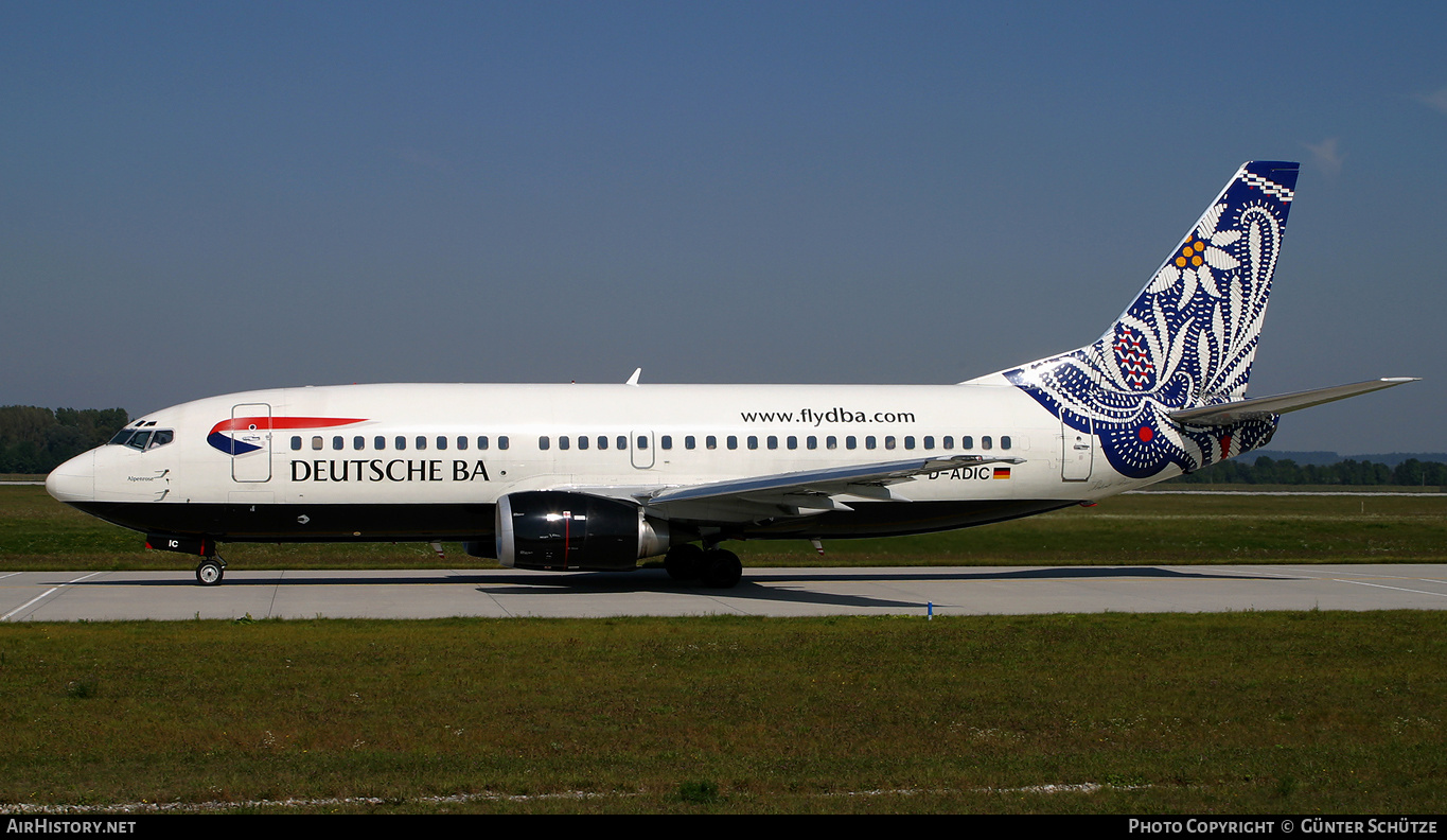 Aircraft Photo of D-ADIC | Boeing 737-36Q | Deutsche BA | AirHistory.net #250010