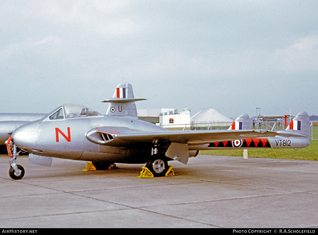 Aircraft Photo of VT812 | De Havilland D.H. 100 Vampire F3 | UK - Air Force | AirHistory.net #250022