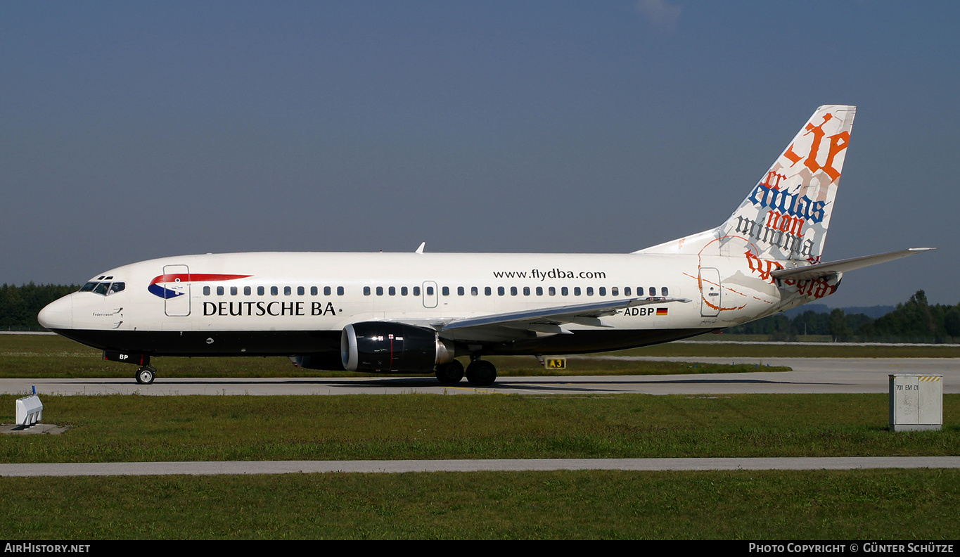 Aircraft Photo of D-ADBP | Boeing 737-36Q | Deutsche BA | AirHistory.net #250037