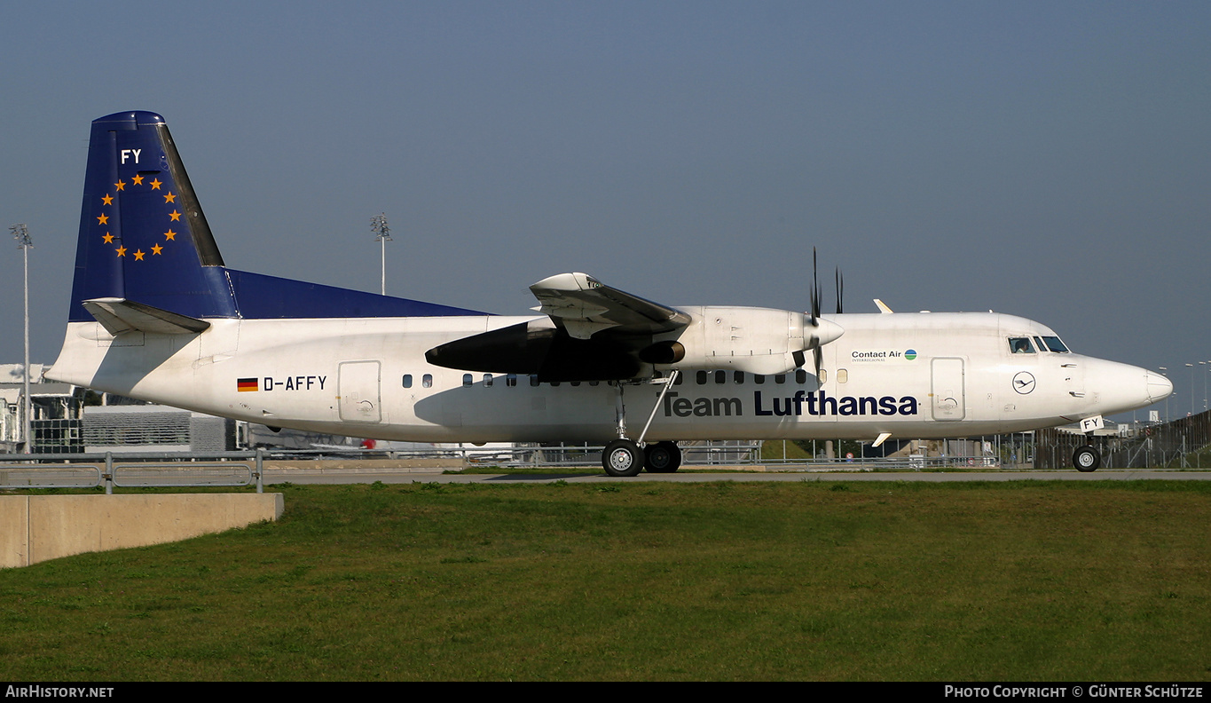 Aircraft Photo of D-AFFY | Fokker 50 | Team Lufthansa | AirHistory.net #250038