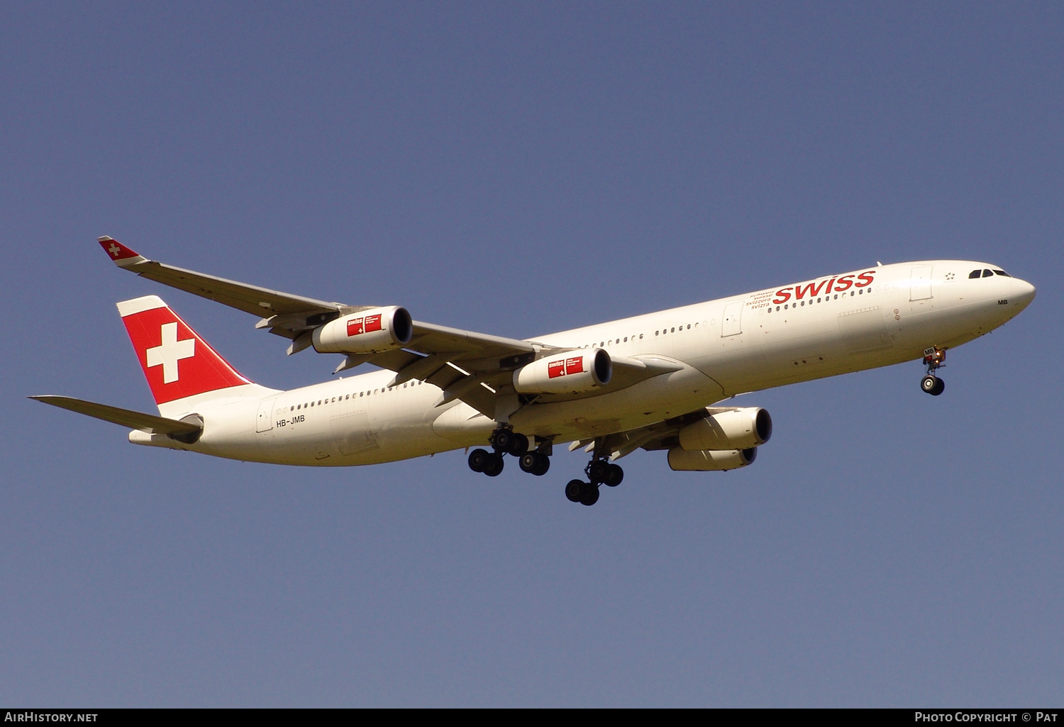 Aircraft Photo of HB-JMB | Airbus A340-313X | Swiss International Air Lines | AirHistory.net #250046