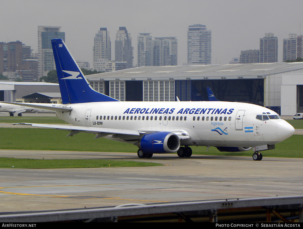 Aircraft Photo of LV-BIM | Boeing 737-53A | Aerolíneas Argentinas | AirHistory.net #250144