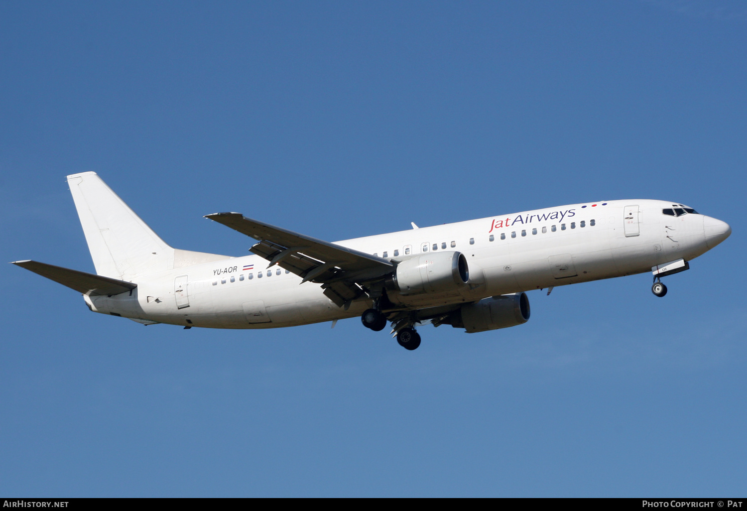 Aircraft Photo of YU-AOR | Boeing 737-4B7 | Jat Airways | AirHistory.net #250244