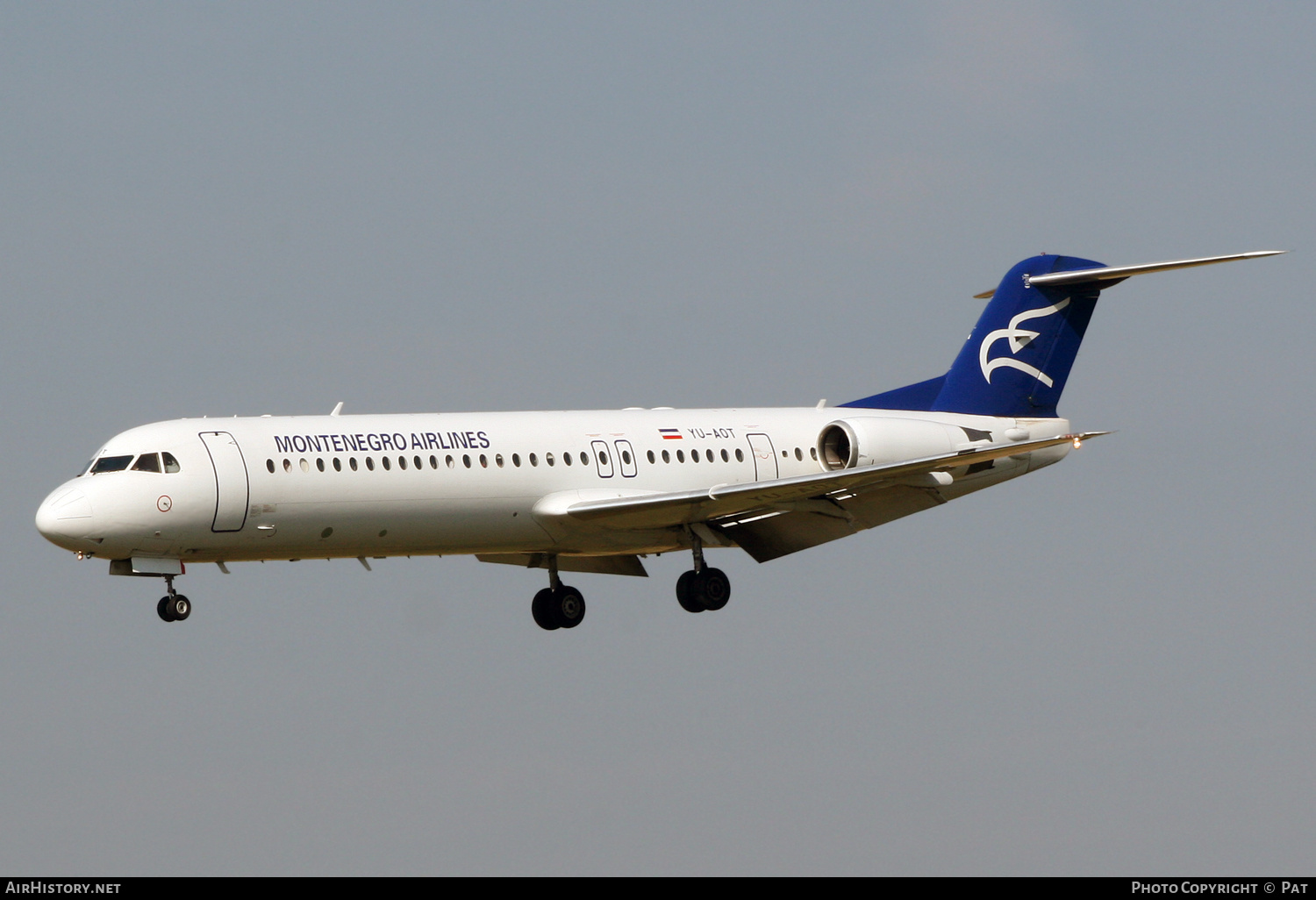 Aircraft Photo of YU-AOT | Fokker 100 (F28-0100) | Montenegro Airlines | AirHistory.net #250423