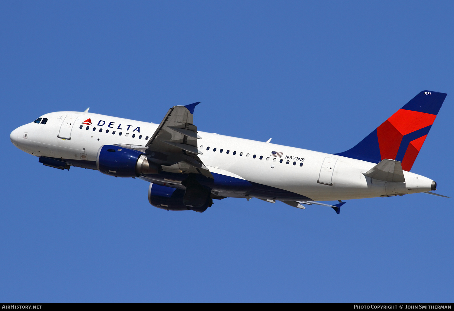 Aircraft Photo of N371NB | Airbus A319-114 | Delta Air Lines | AirHistory.net #250479