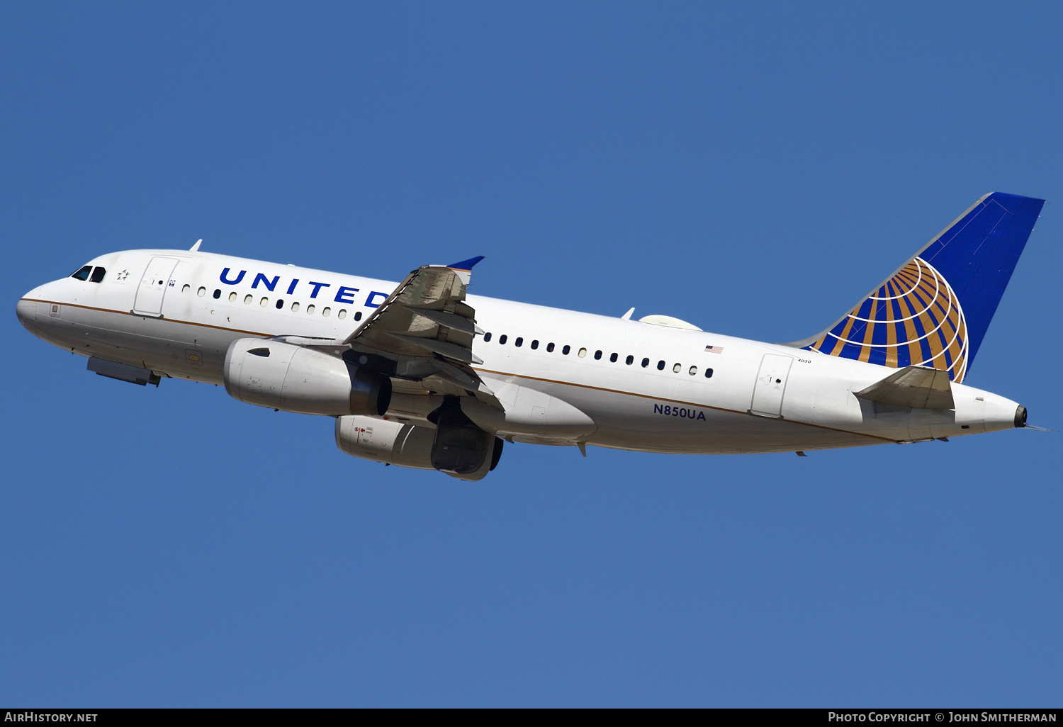 Aircraft Photo of N850UA | Airbus A319-131 | United Airlines | AirHistory.net #250481