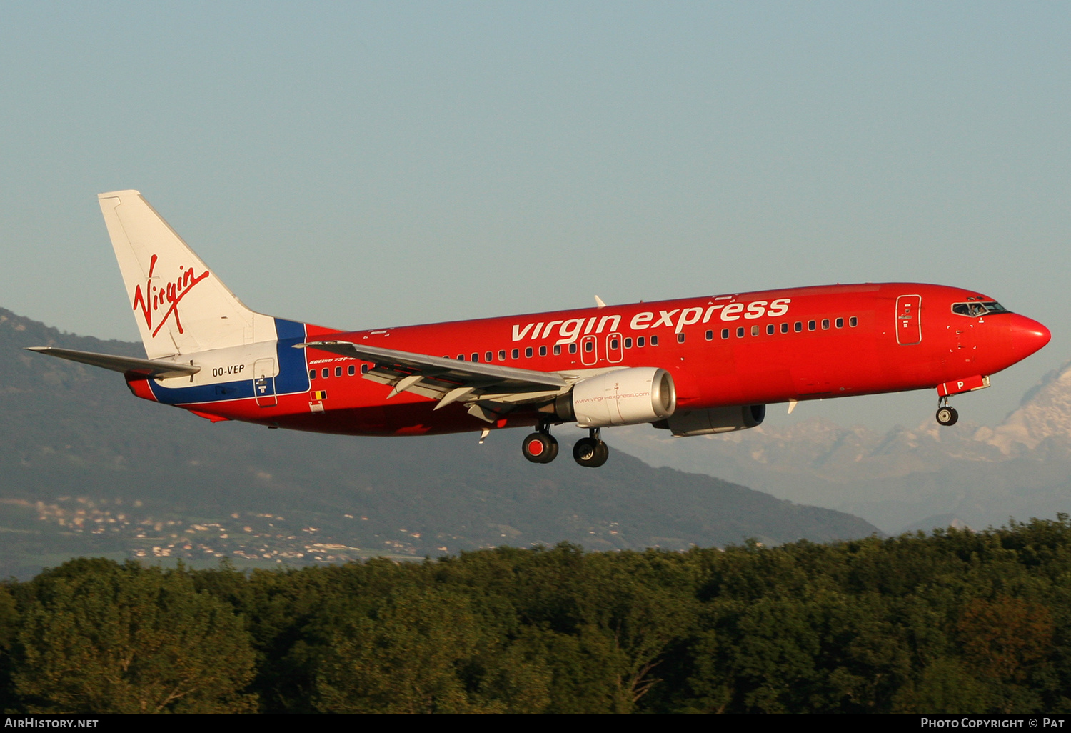 Aircraft Photo of OO-VEP | Boeing 737-43Q | Virgin Express | AirHistory.net #250532