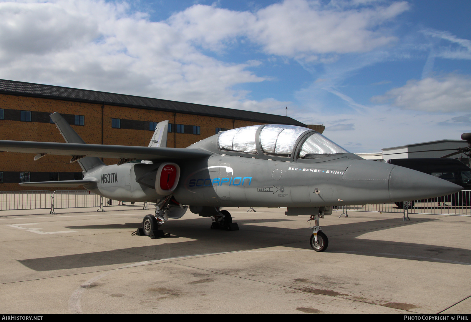 Aircraft Photo of N531TA | Cessna E530 Scorpion | Textron AirLand | AirHistory.net #250768