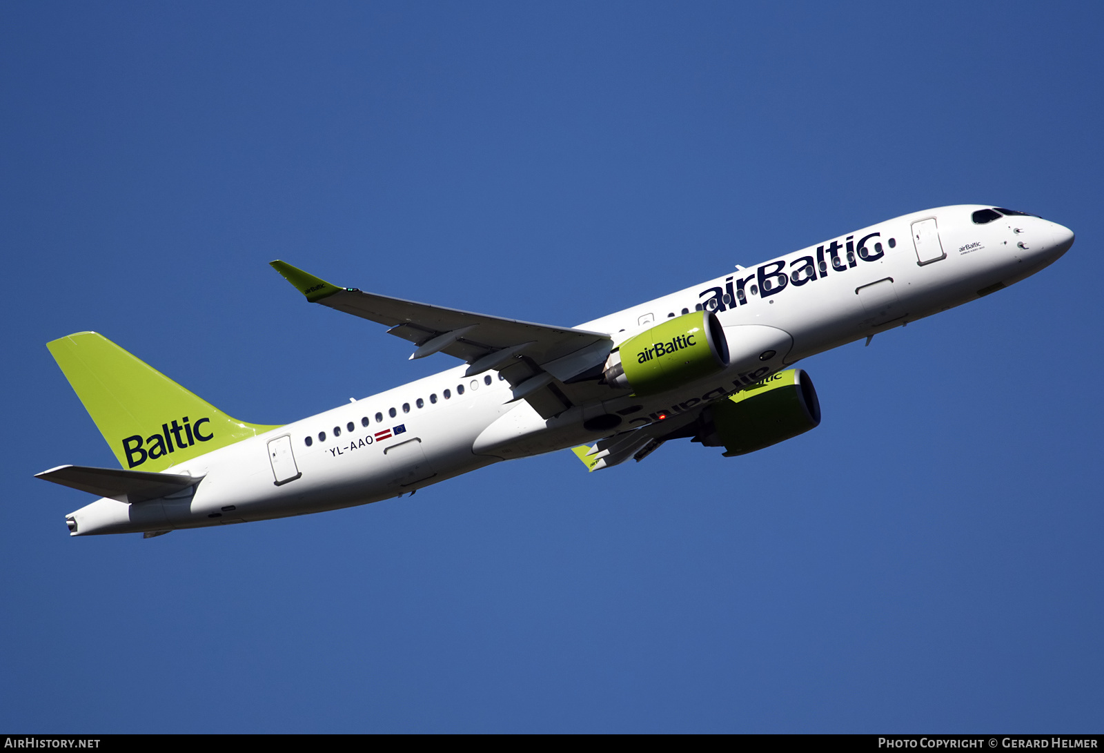 Aircraft Photo of YL-AAO | Airbus A220-371 (BD-500-1A11) | AirBaltic | AirHistory.net #250827