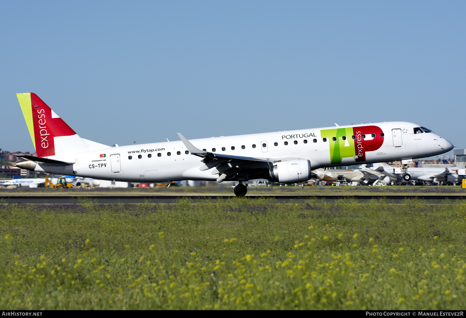 Aircraft Photo of CS-TPV | Embraer 190LR (ERJ-190-100LR) | TAP Portugal Express | AirHistory.net #250914