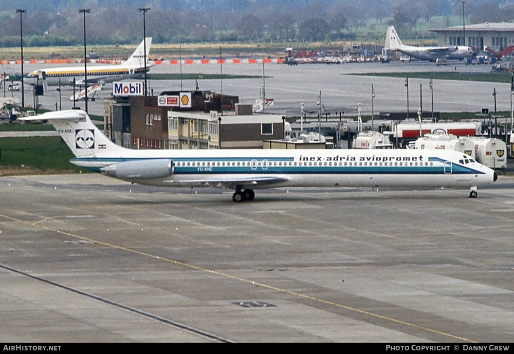 Aircraft Photo of YU-ANC | McDonnell Douglas MD-82 (DC-9-82) | Inex-Adria Airways | AirHistory.net #251010