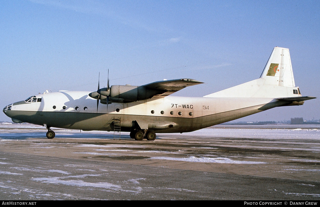 Aircraft Photo of 7T-WAC / 514 | Antonov An-12B | Algeria - Air Force | AirHistory.net #251050