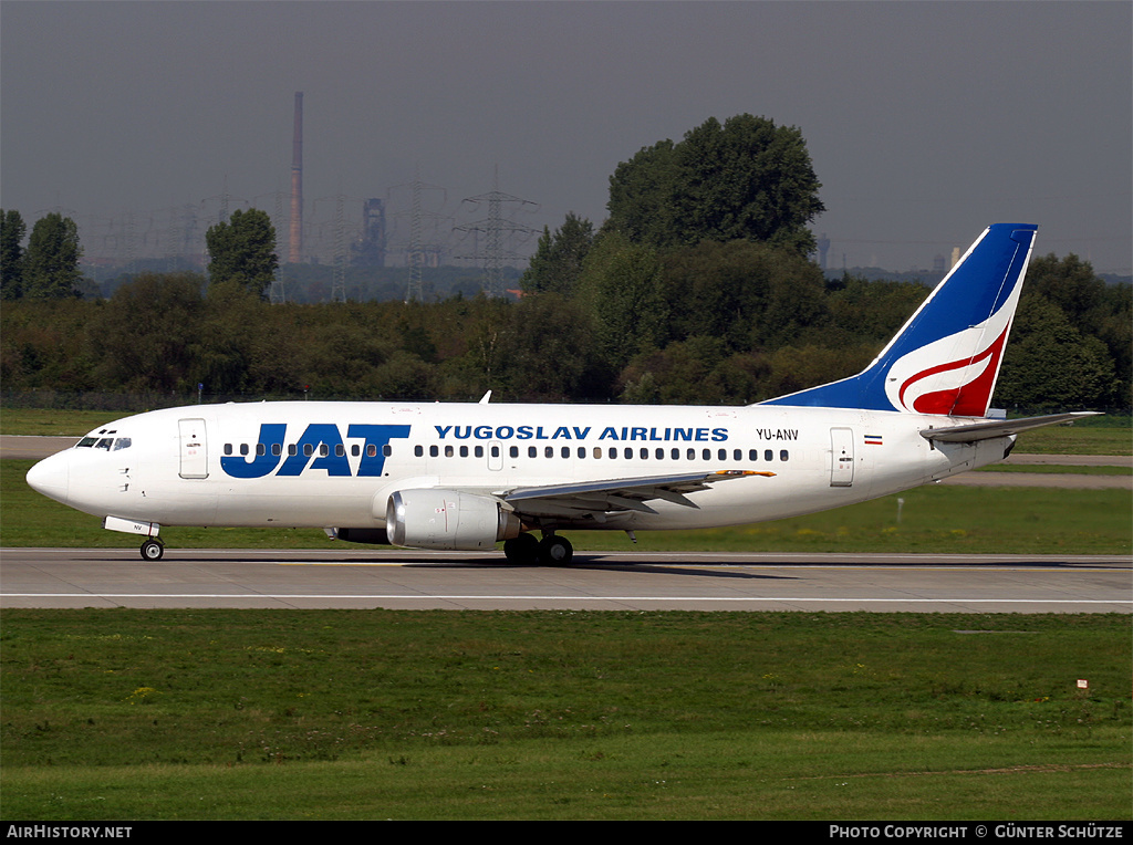 Aircraft Photo of YU-ANV | Boeing 737-3H9 | JAT Yugoslav Airlines - Jugoslovenski Aerotransport | AirHistory.net #251066
