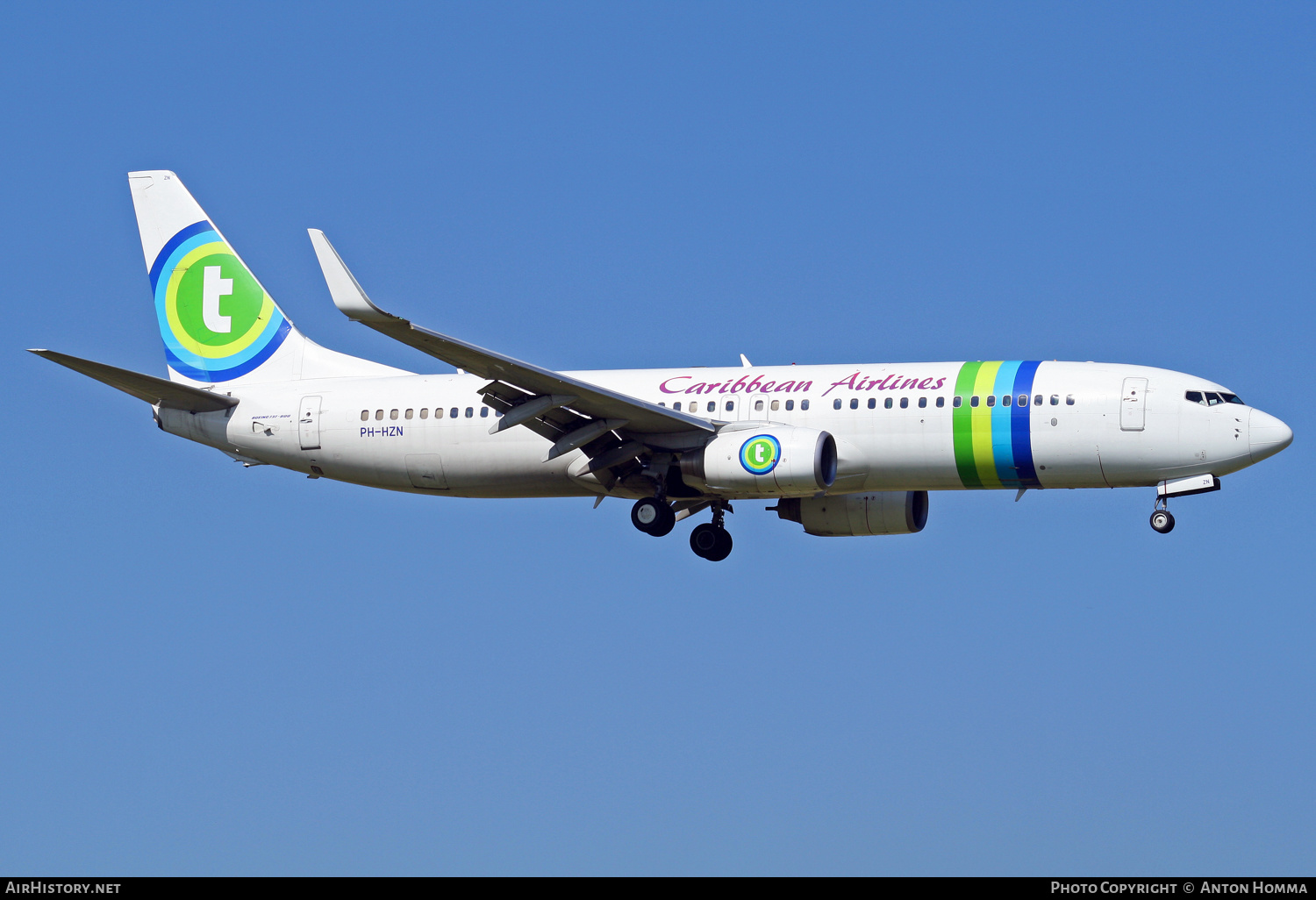 Aircraft Photo of PH-HZN | Boeing 737-8K2 | Caribbean Airlines | AirHistory.net #251111