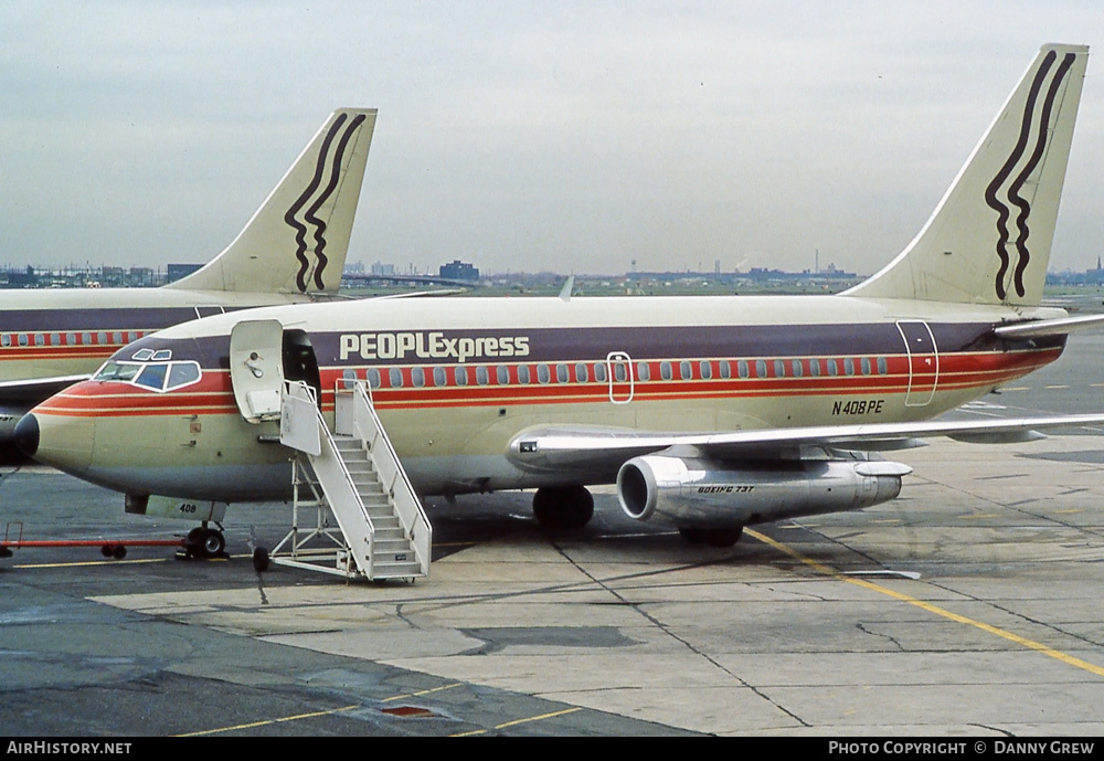 Aircraft Photo of N408PE | Boeing 737-130 | PeoplExpress | AirHistory.net #251138