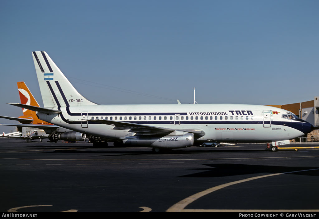 Aircraft Photo of YS-08C | Boeing 737-2A1/Adv | TACA - Transportes Aéreos Centro Americanos | AirHistory.net #251270