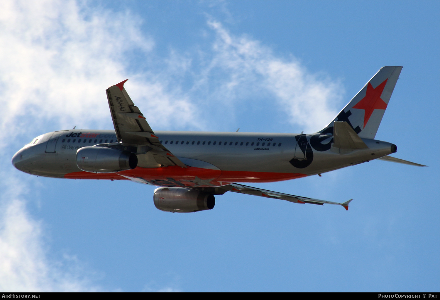 Aircraft Photo of VH-VQM | Airbus A320-232 | Jetstar Airways | AirHistory.net #251280