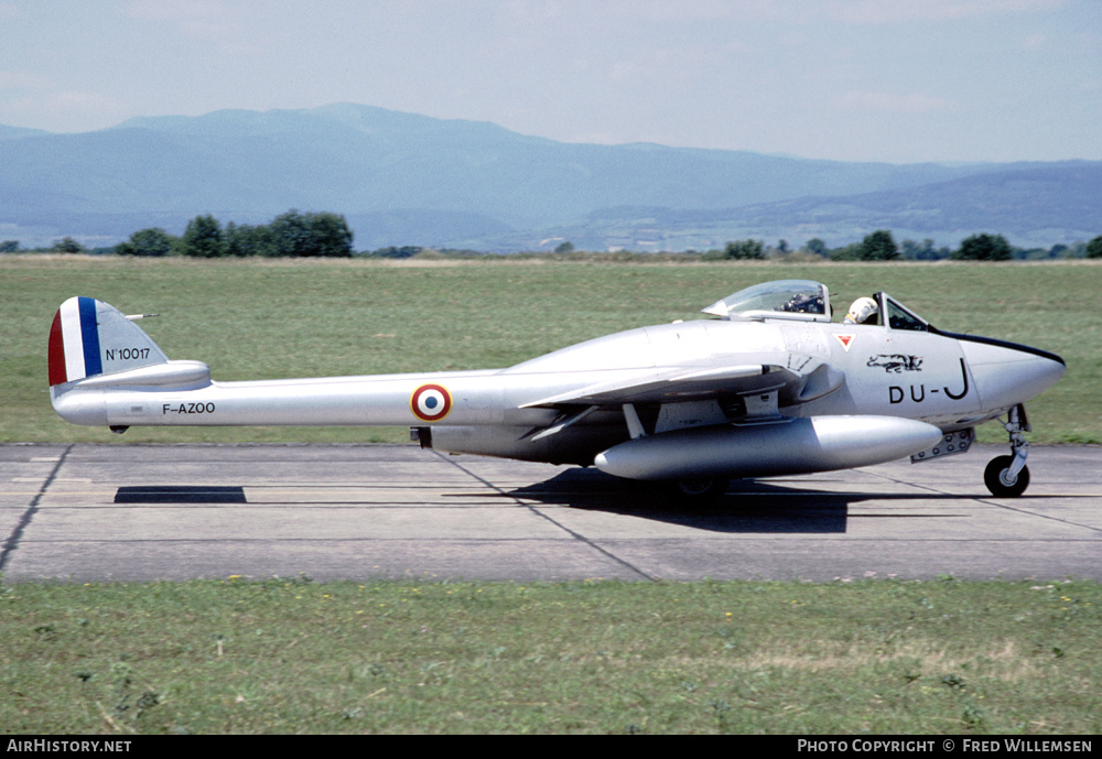 Aircraft Photo of F-AZOO / 10017 | De Havilland D.H. 100 Vampire FB6 | France - Air Force | AirHistory.net #251359