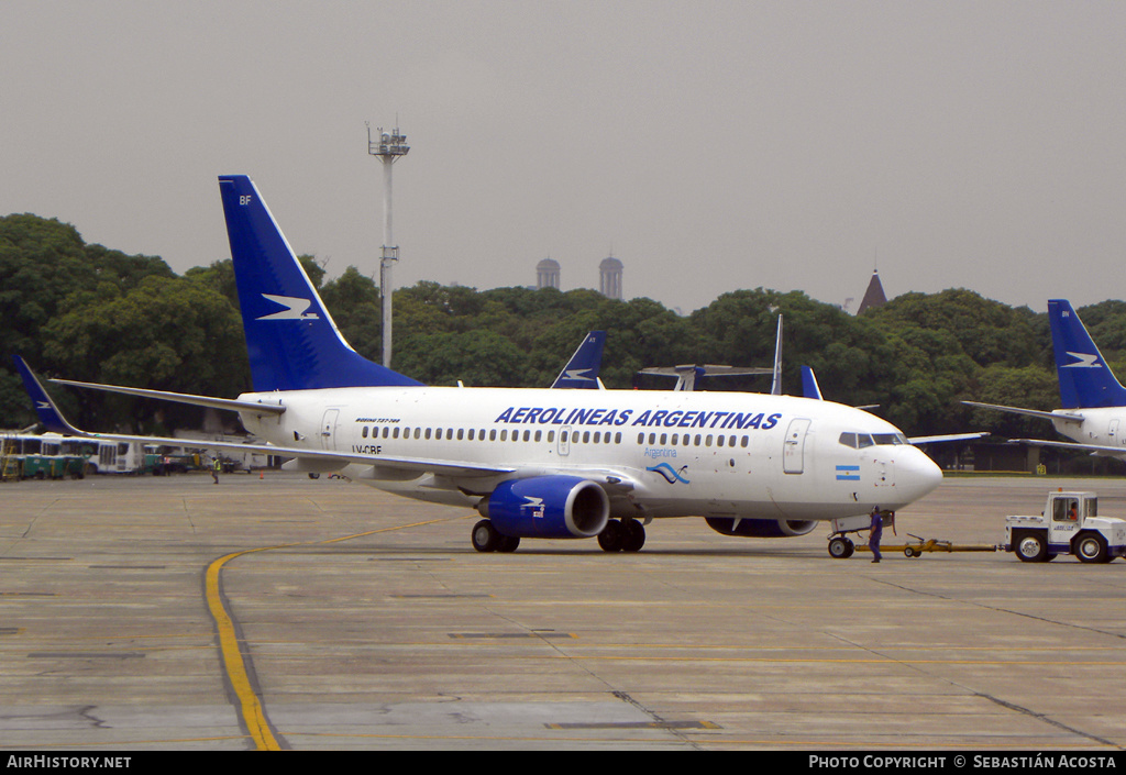Aircraft Photo of LV-CBF | Boeing 737-76N | Aerolíneas Argentinas | AirHistory.net #251456