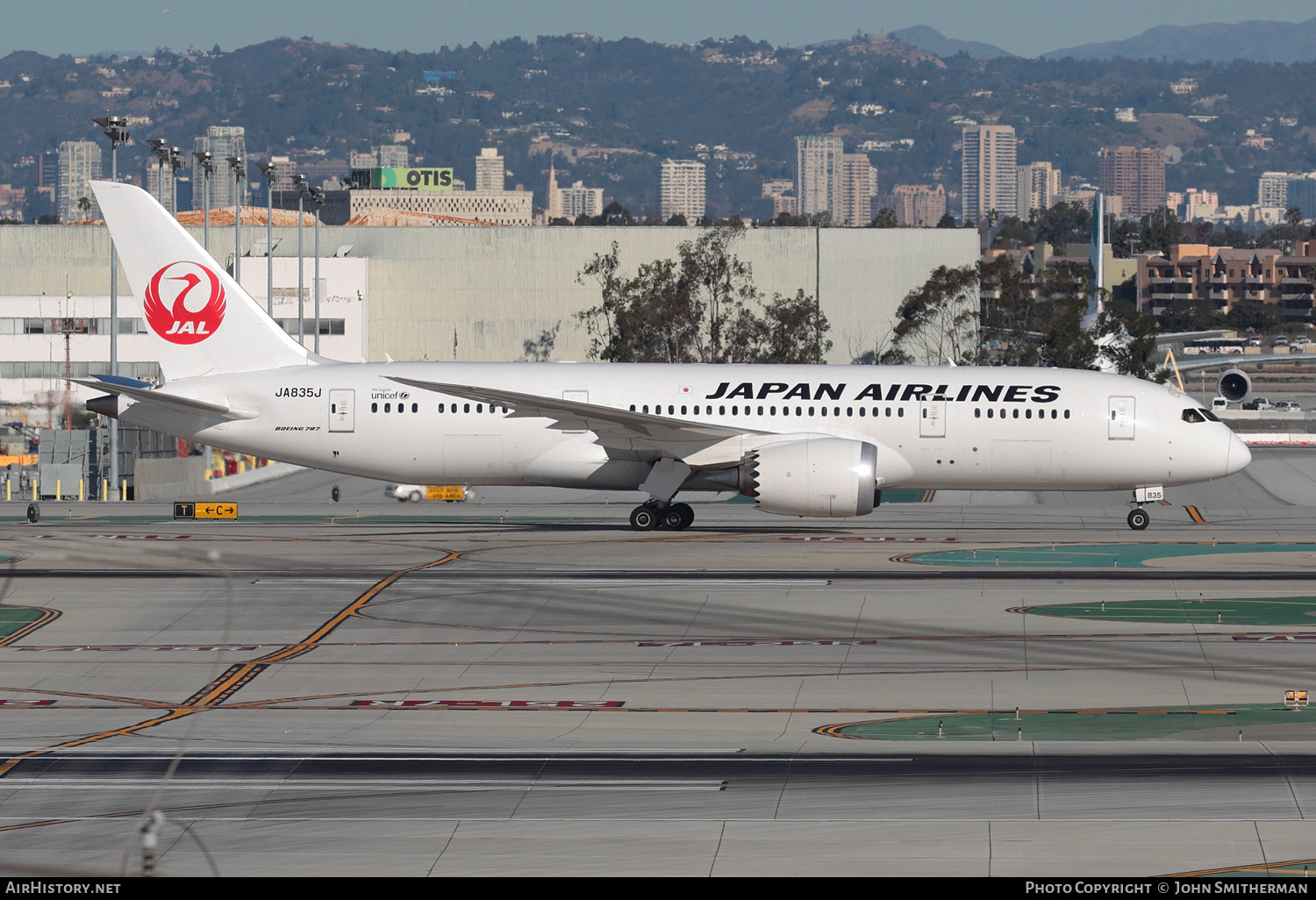 Aircraft Photo of JA835J | Boeing 787-8 Dreamliner | Japan Airlines - JAL | AirHistory.net #251736