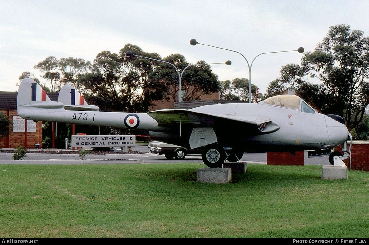 Aircraft Photo of A79-1 | De Havilland D.H. 100 Vampire F30 | Australia - Air Force | AirHistory.net #252239