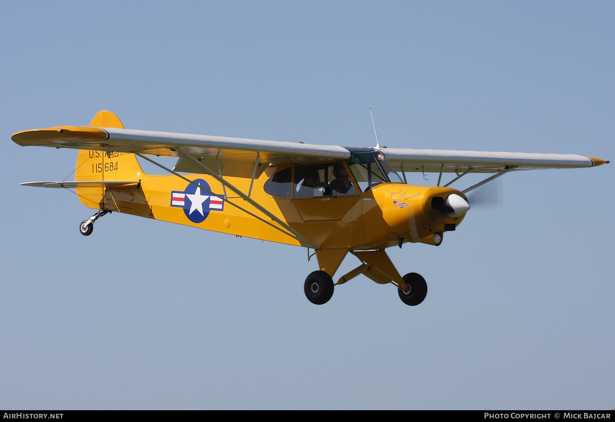 Aircraft Photo of G-BKVM / 115684 | Piper L-21A Super Cub | USA - Army | AirHistory.net #252349