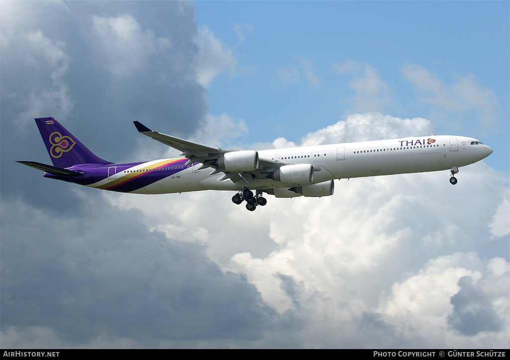 Aircraft Photo of HS-TNE | Airbus A340-642 | Thai Airways International | AirHistory.net #252393