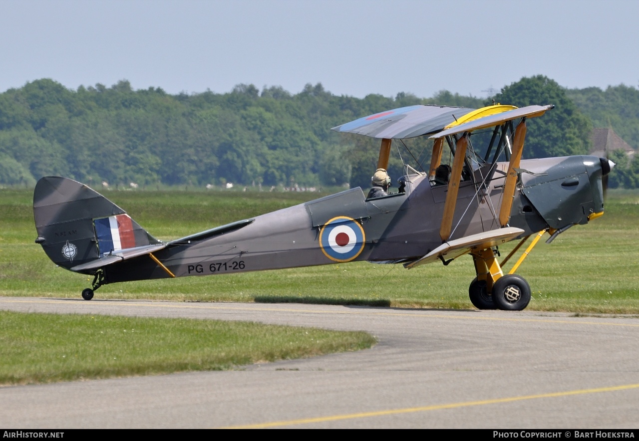 Aircraft Photo of N82AM / PG671-26 | De Havilland D.H. 82A Tiger Moth II | Early Birds | UK - Air Force | AirHistory.net #252434