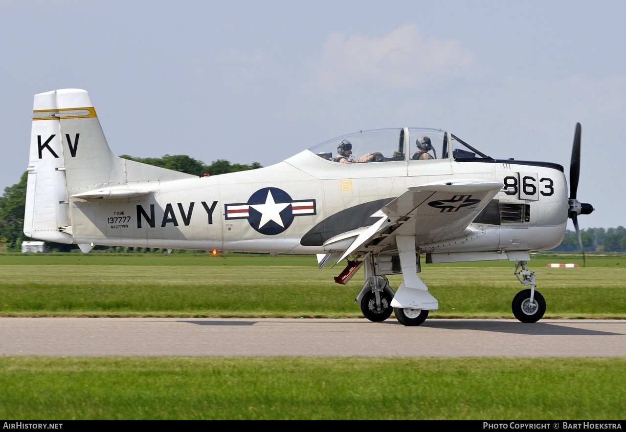 Aircraft Photo of N377WW / NX377WW / 137777 | North American T-28B Trojan | USA - Navy | AirHistory.net #252436