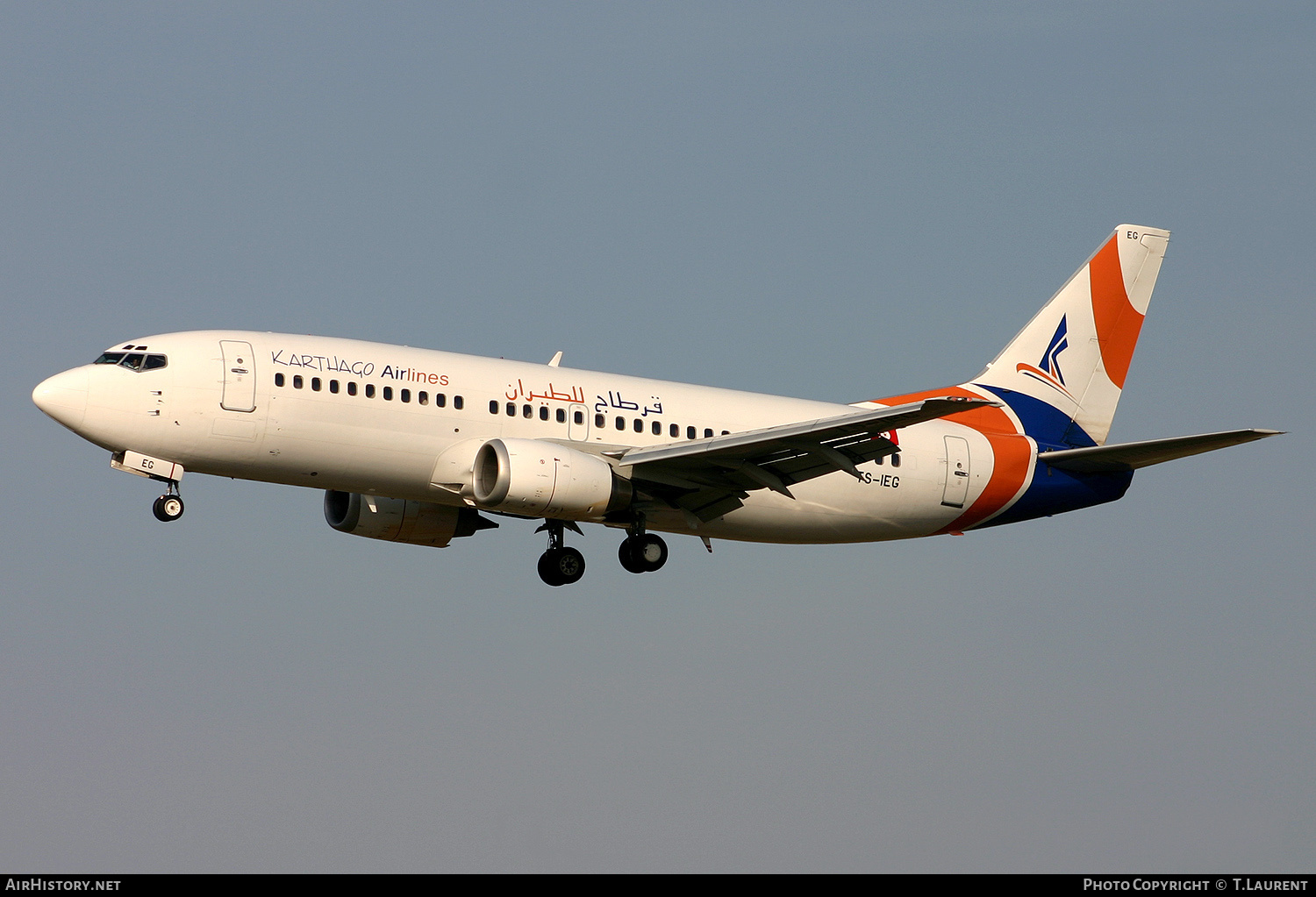 Aircraft Photo of TS-IEG | Boeing 737-31S | Karthago Airlines | AirHistory.net #253136