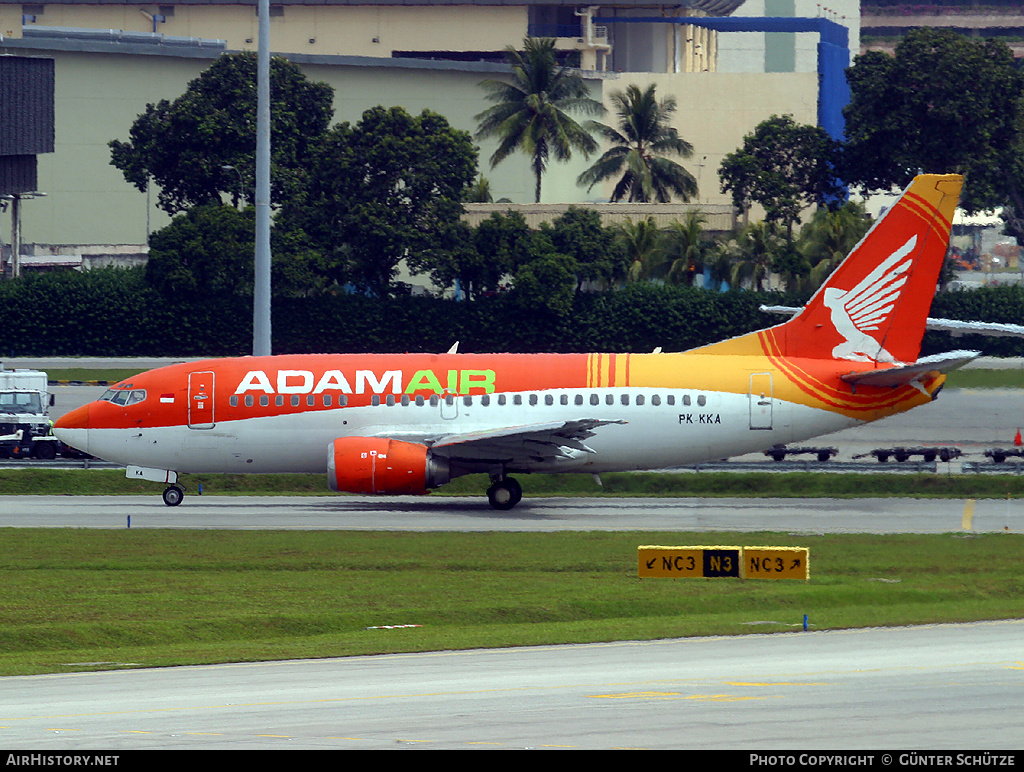Aircraft Photo of PK-KKA | Boeing 737-56N | AdamAir | AirHistory.net #253360