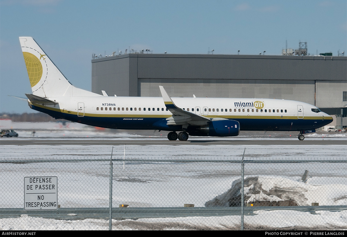 Aircraft Photo of N738MA | Boeing 737-8Q8 | Miami Air International | AirHistory.net #253399