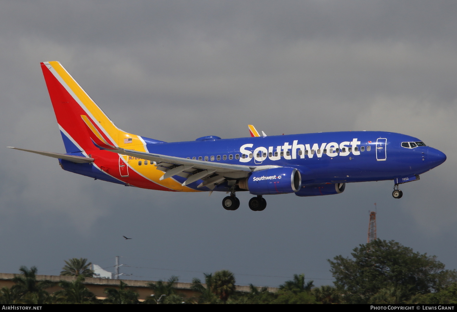 Aircraft Photo of N7853B | Boeing 737-7Q8 | Southwest Airlines | AirHistory.net #253408