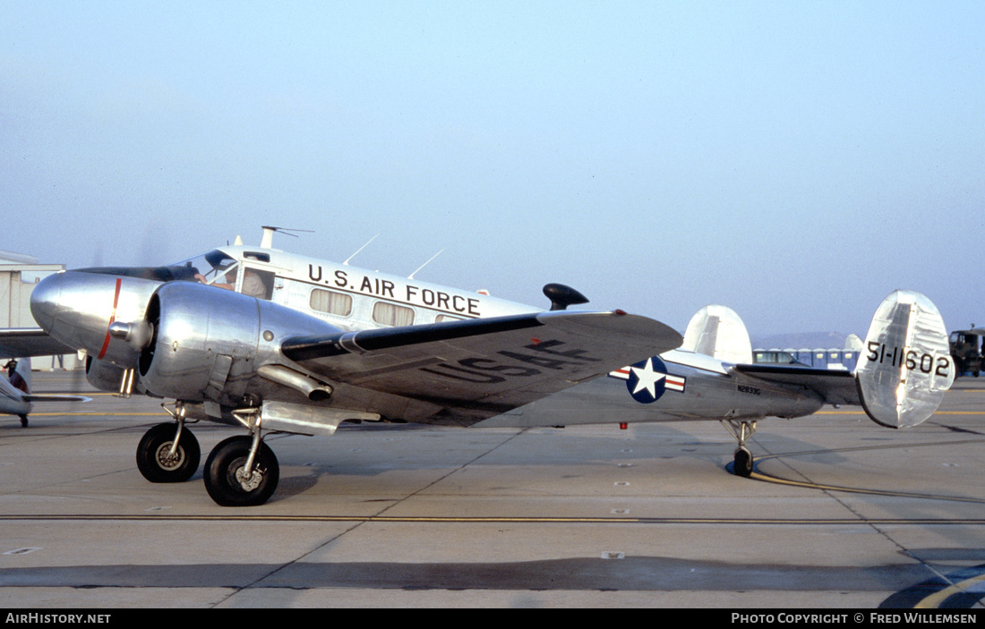 Aircraft Photo of N2833G / 51-11602 | Beech C-45H Expeditor | USA - Air Force | AirHistory.net #253475