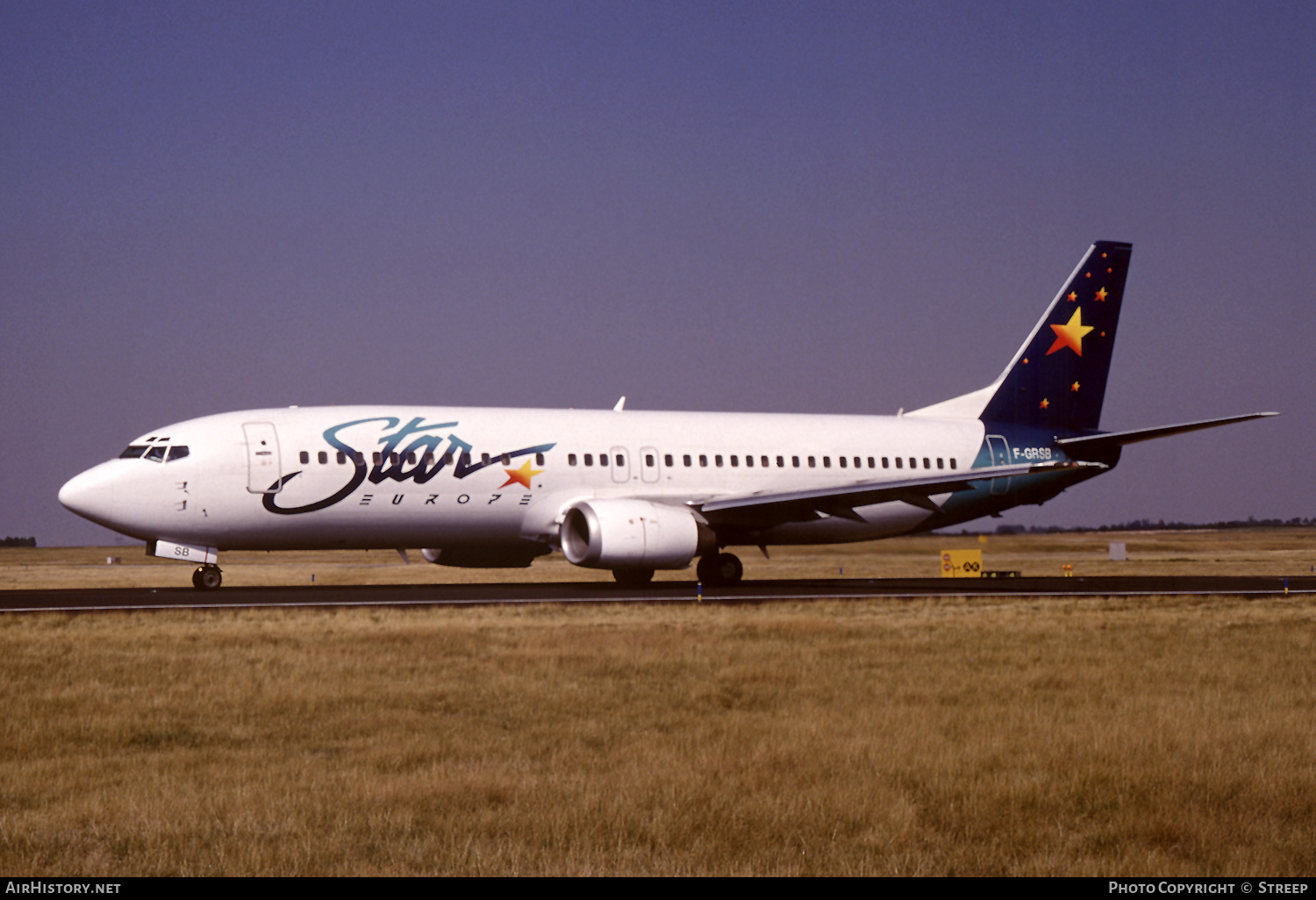 Aircraft Photo of F-GRSB | Boeing 737-497 | STAR Europe | AirHistory.net #253625