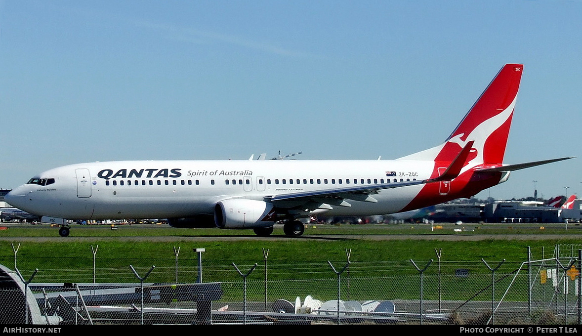 Aircraft Photo of ZK-ZQC | Boeing 737-838 | Qantas | AirHistory.net #253648