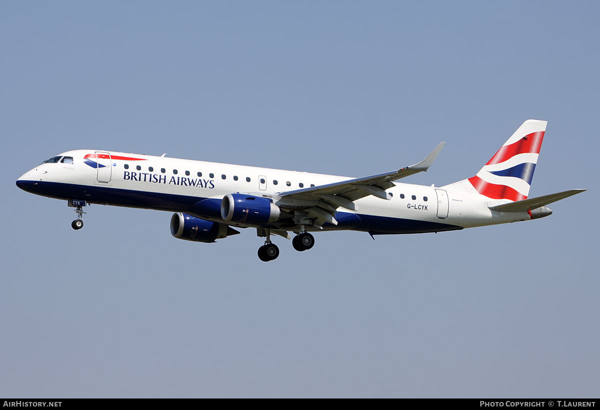 Aircraft Photo of G-LCYK | Embraer 190SR (ERJ-190-100SR) | British Airways | AirHistory.net #253940