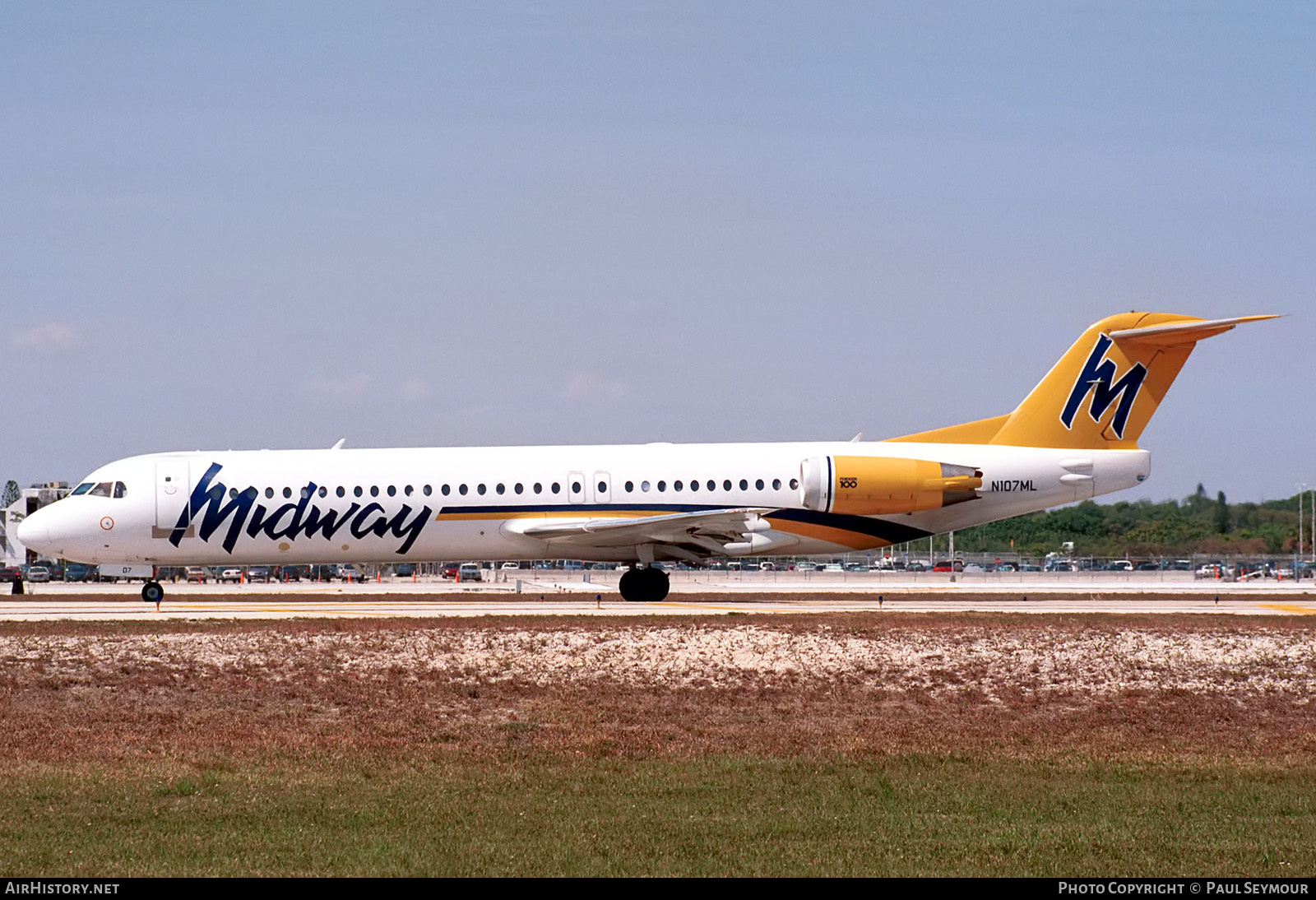 Aircraft Photo of N107ML | Fokker 100 (F28-0100) | Midway Airlines | AirHistory.net #253978