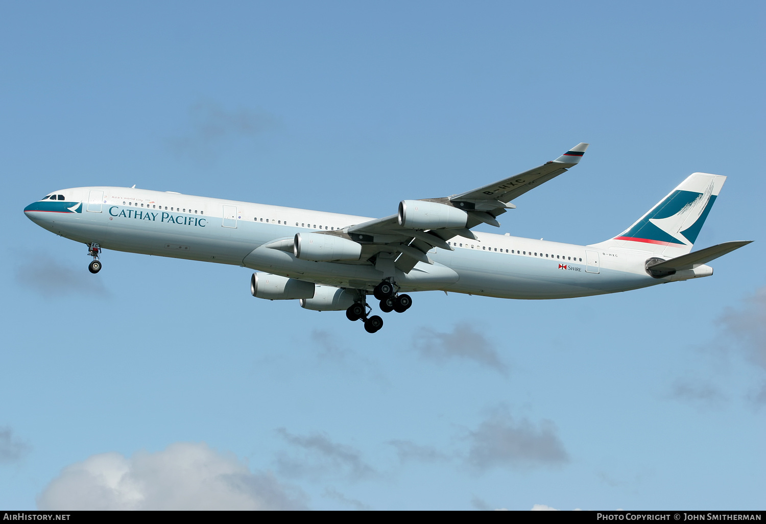 Aircraft Photo of B-HXC | Airbus A340-313 | Cathay Pacific Airways | AirHistory.net #254267