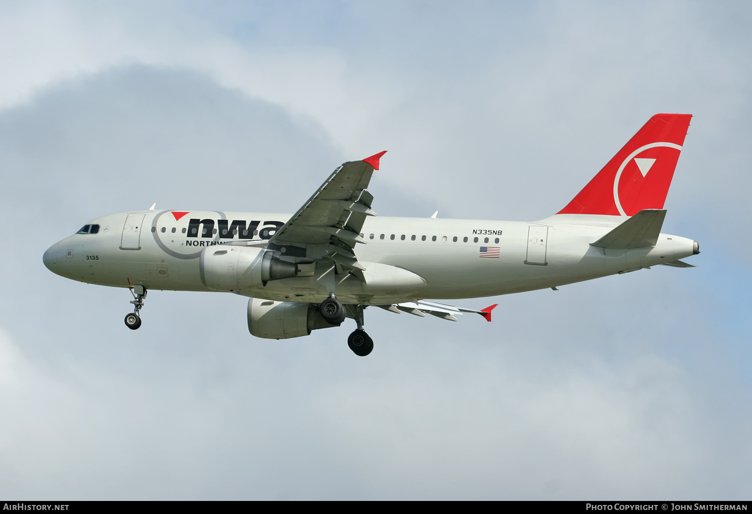 Aircraft Photo of N335NB | Airbus A319-114 | Northwest Airlines | AirHistory.net #254287