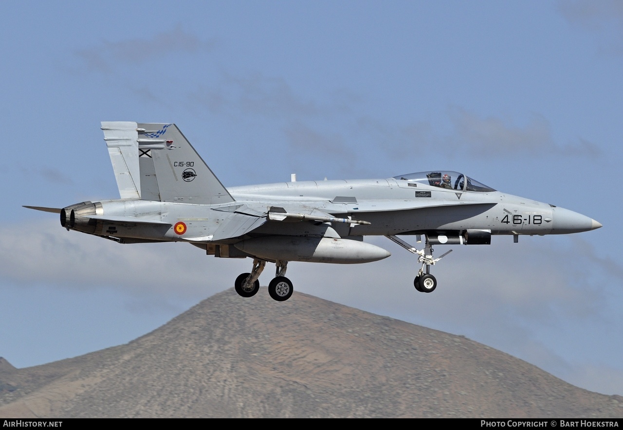 Aircraft Photo of C.15-90 | McDonnell Douglas F/A-18A Hornet | Spain - Air Force | AirHistory.net #254291