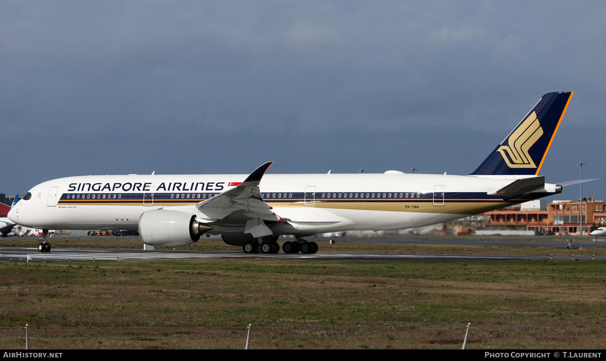 Aircraft Photo of 9V-SMA | Airbus A350-941 | Singapore Airlines | AirHistory.net #254349