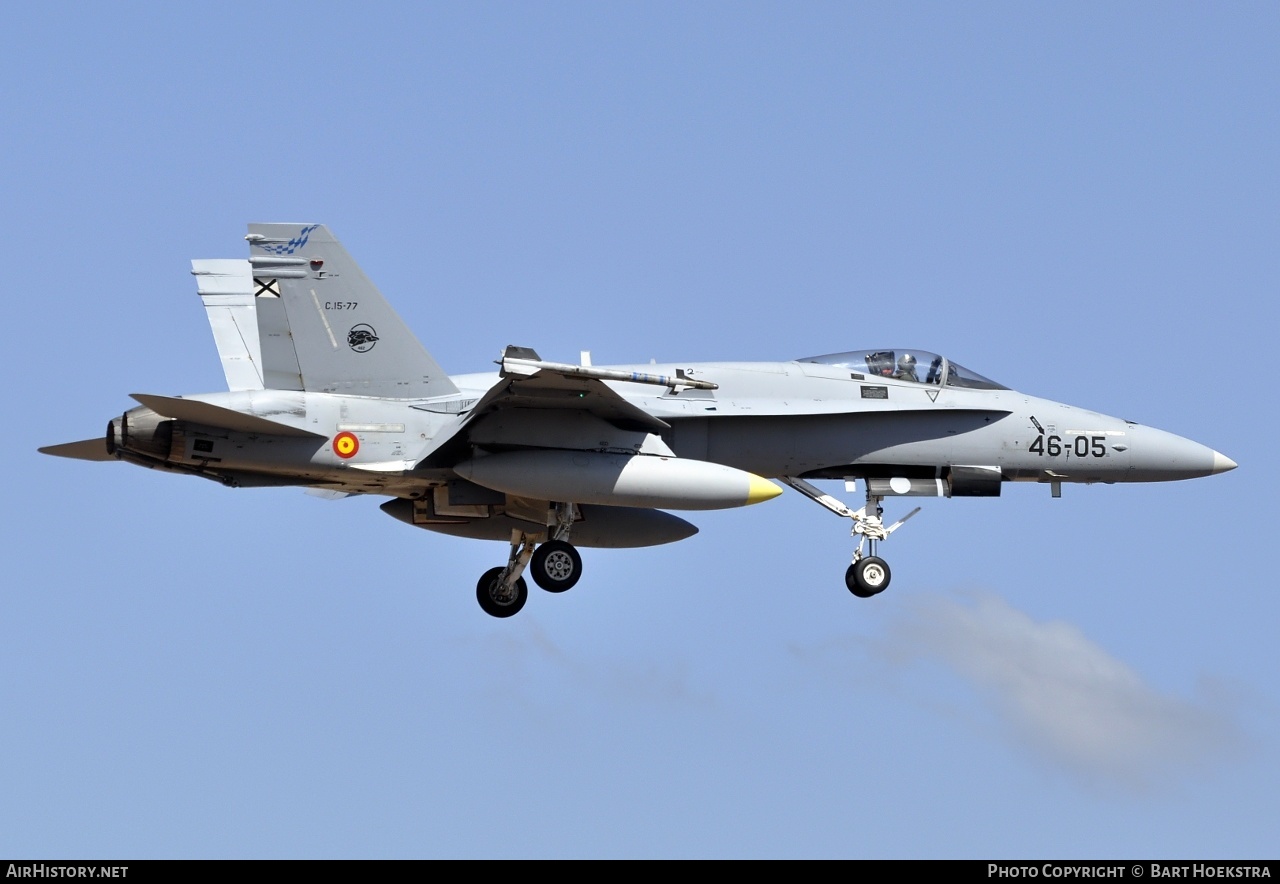 Aircraft Photo of C.15-77 | McDonnell Douglas F/A-18A+ Hornet | Spain - Air Force | AirHistory.net #254360