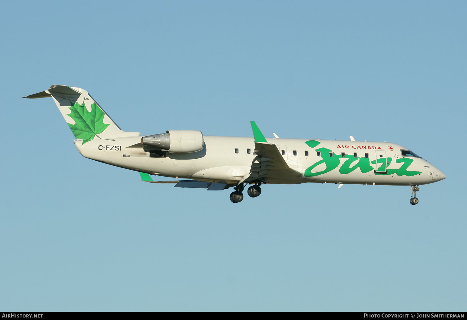 Aircraft Photo of C-FZSI | Bombardier CRJ-100ER (CL-600-2B19) | Air Canada Jazz | AirHistory.net #254362