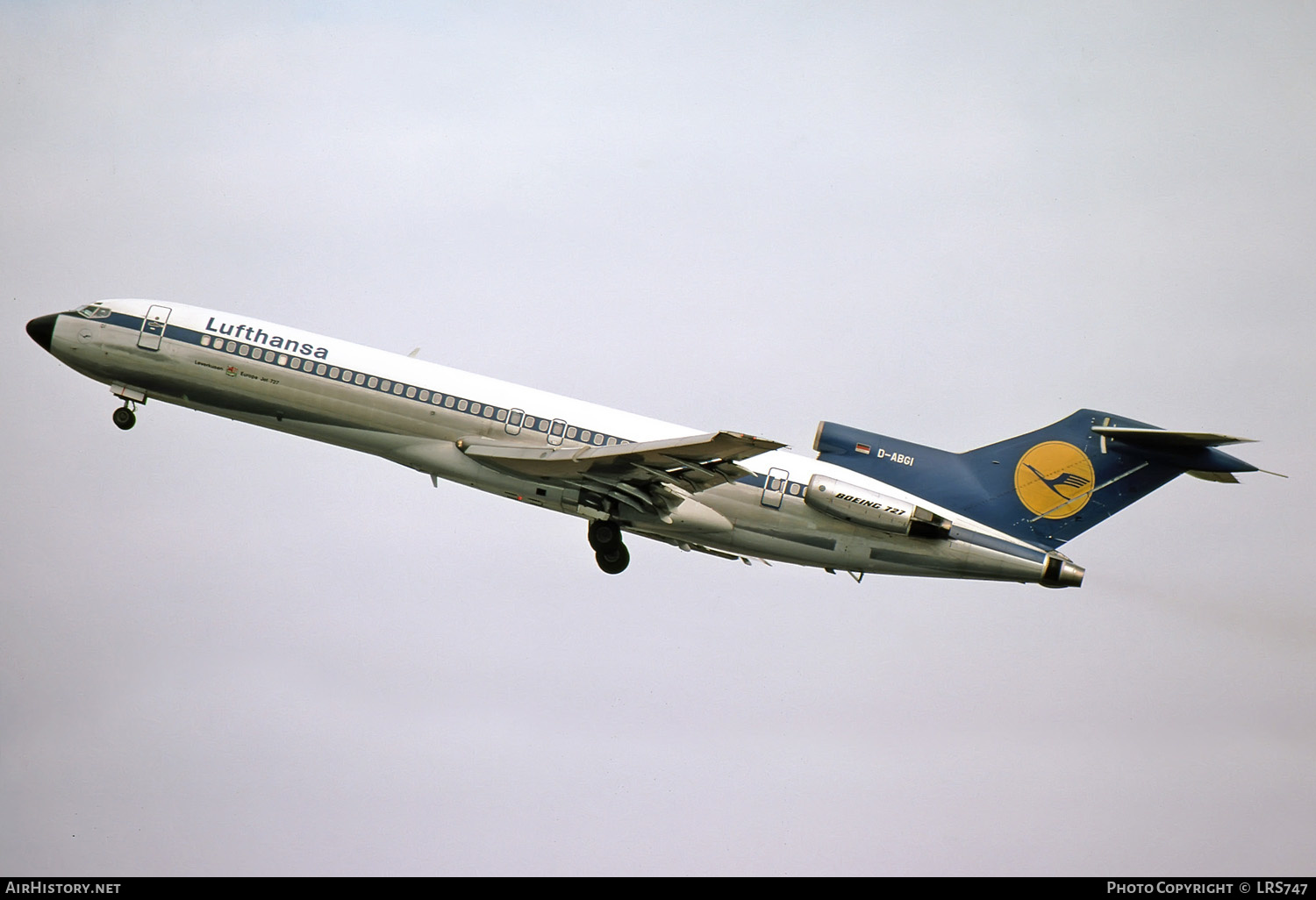 Aircraft Photo of D-ABGI | Boeing 727-230 | Lufthansa | AirHistory.net #254540