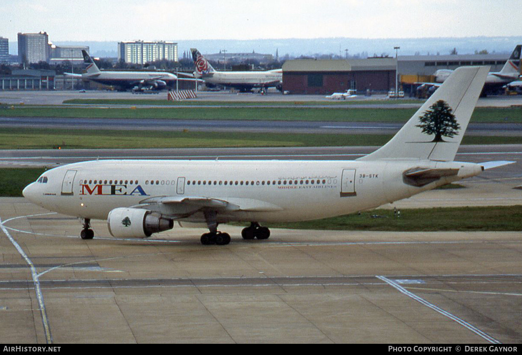 Aircraft Photo of 3B-STK | Airbus A310-222 | MEA - Middle East Airlines | AirHistory.net #254639
