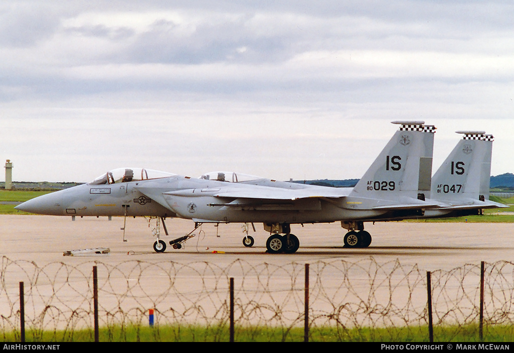 Aircraft Photo of 80-0029 | McDonnell Douglas F-15C Eagle | USA - Air Force | AirHistory.net #254663